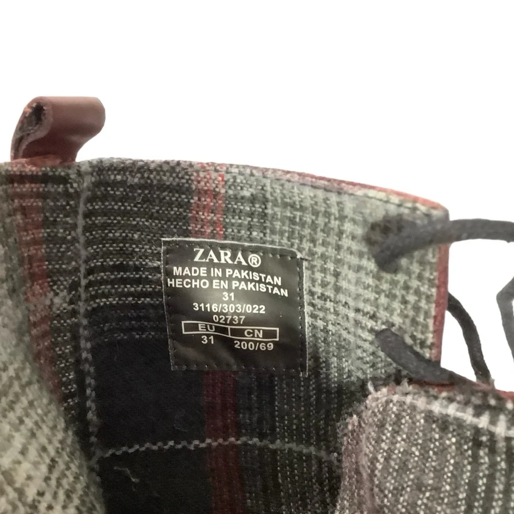 Zara Kids Combat Moto Lace Up Boots